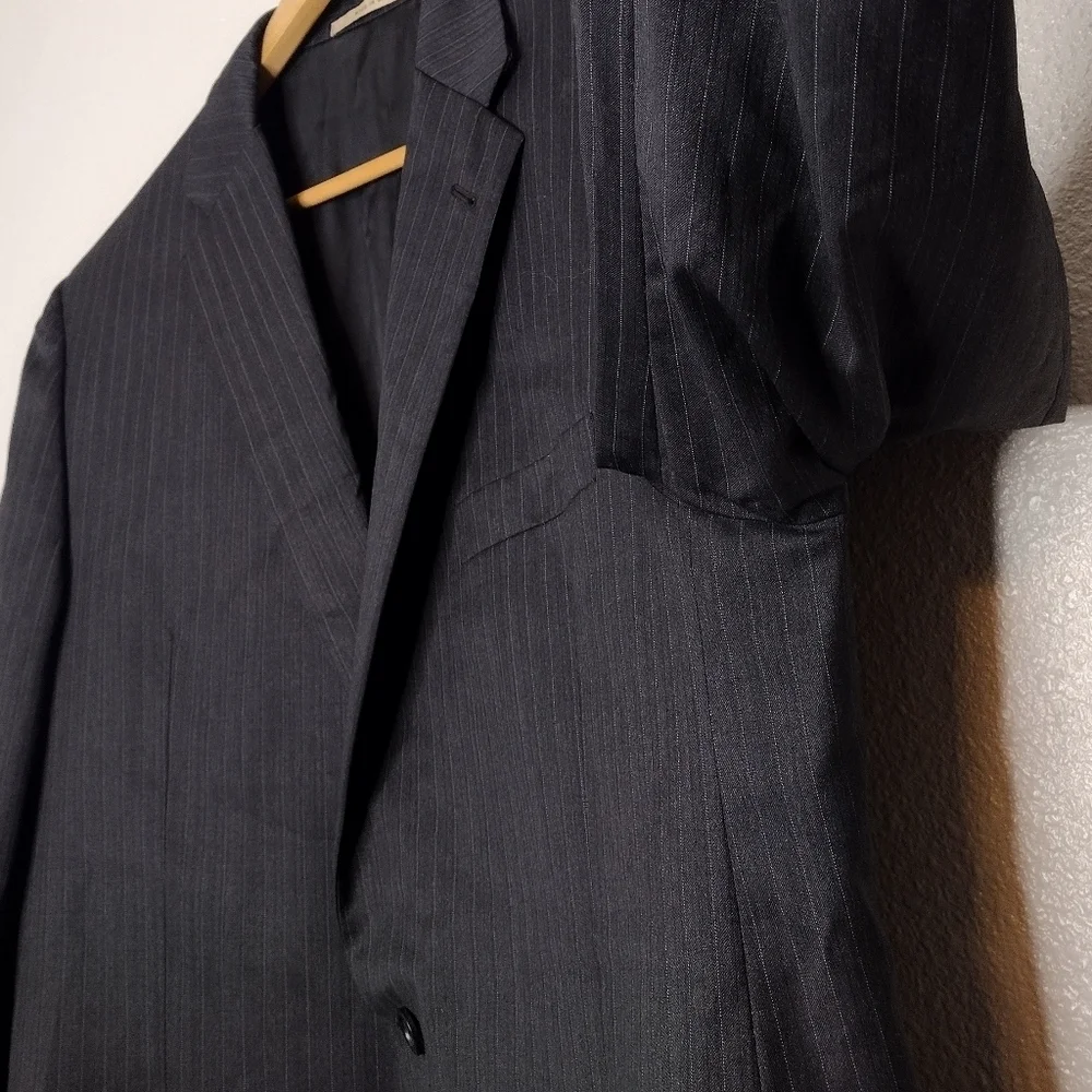 Burberry Men's 100% Wool Pinstripe Business Office Button Sport Coat Blazer Sz44